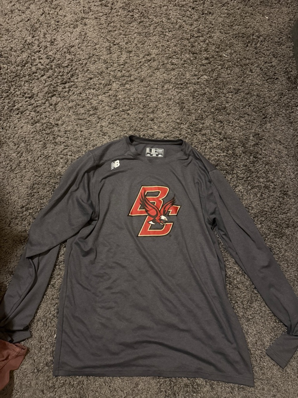 New Balance Black Dry-Tek Performance Tee with White Tag Print